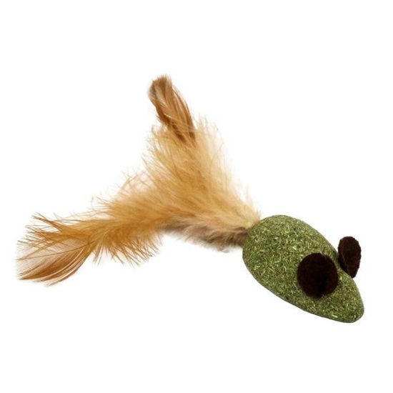 Picture of Bubimex Mouse Cat Toy with Catnip and Feather 12cm